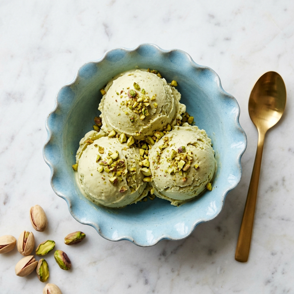 Gelato al pistachio fait maison - Cookolab Reims