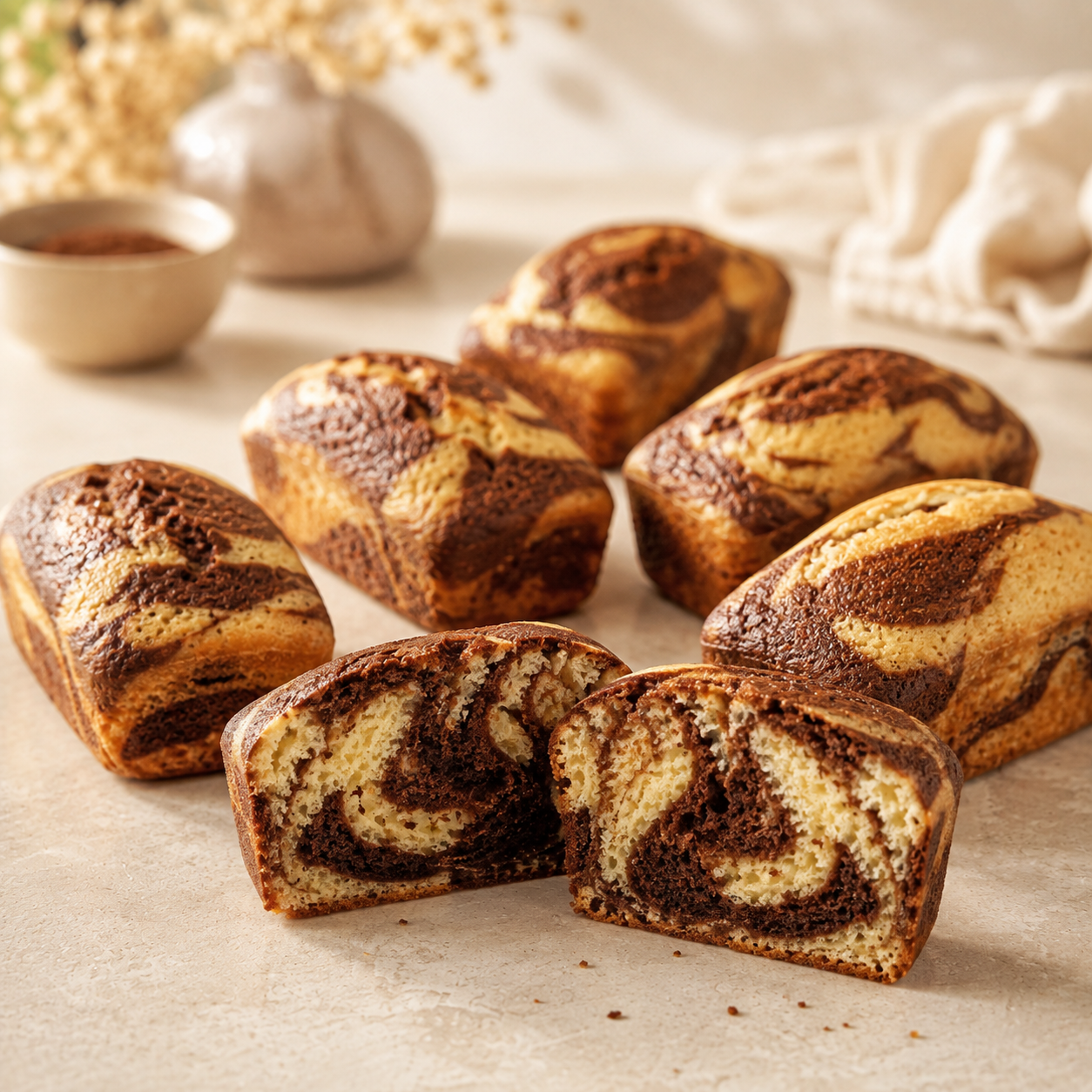 Mini-Savanes Marbrés vanille chocolat - Cookolab Reims